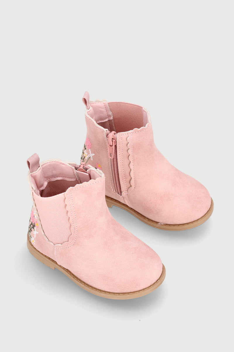 Baby Girls Embellished Chelsea Boot - Pink