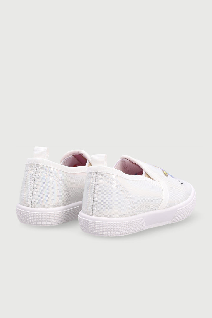 Baby Girls Unicorn Slip On Sneaker - White