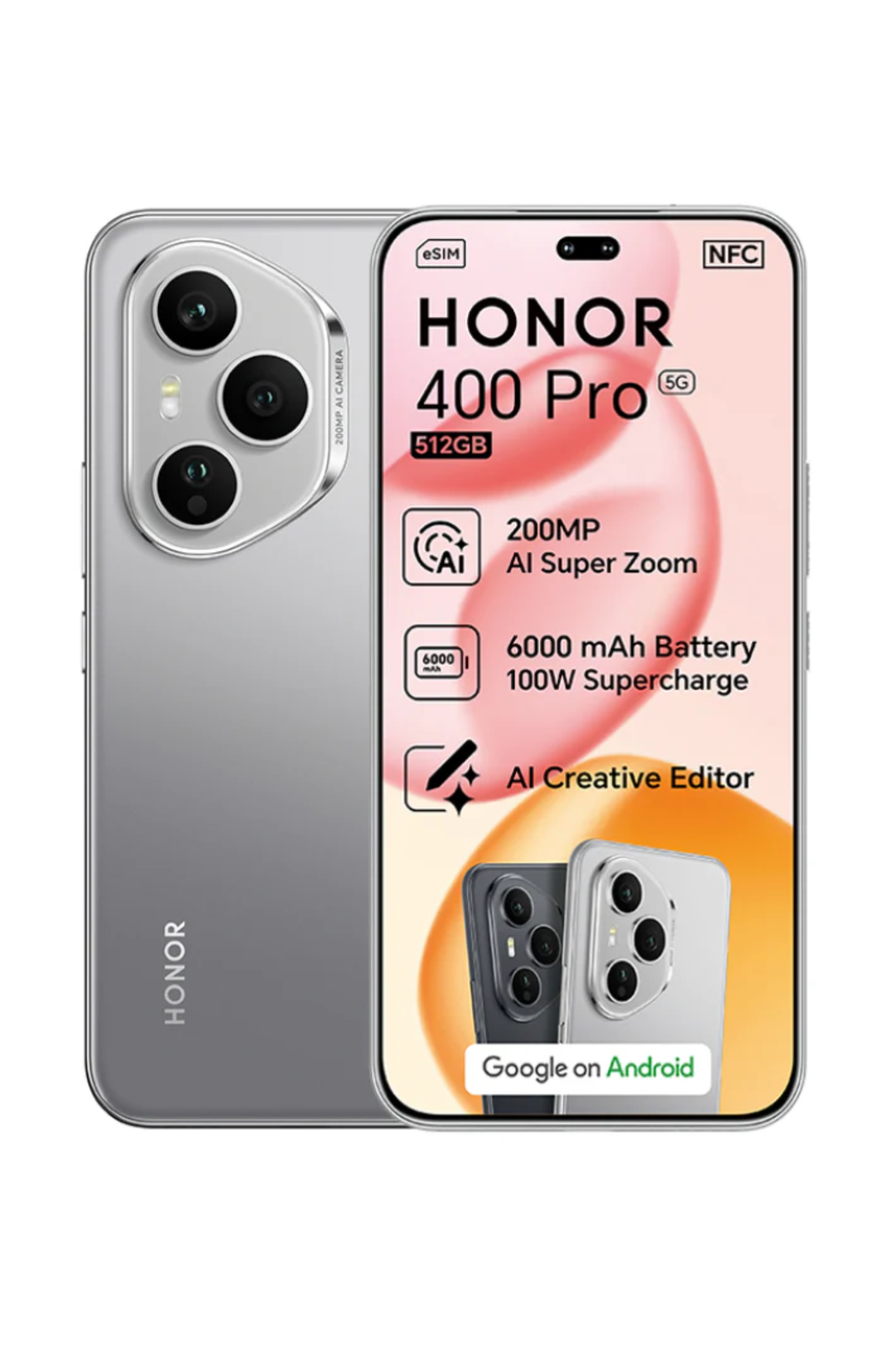 400 Pro Lunar 512GB Dual Sim Cellphone - Grey