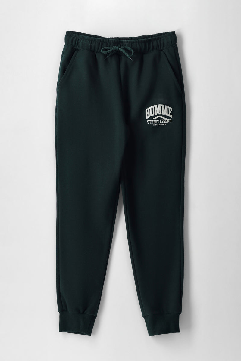 Boys Homme Print Jogger - Green