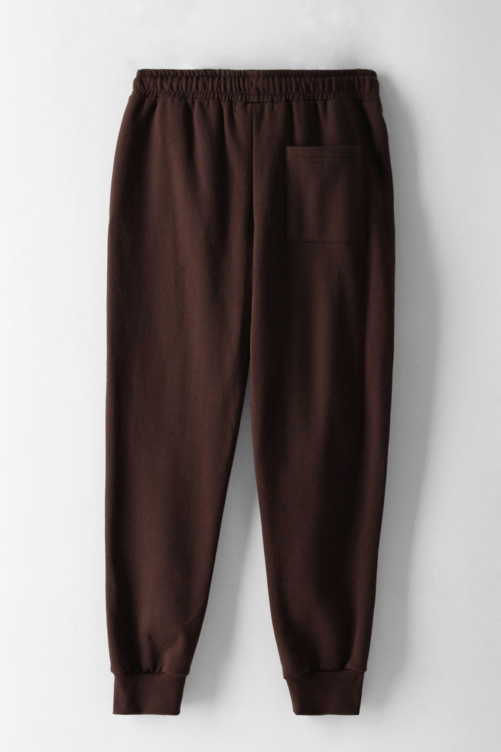 Boys Turn It Up Print Jogger  - Chocolate