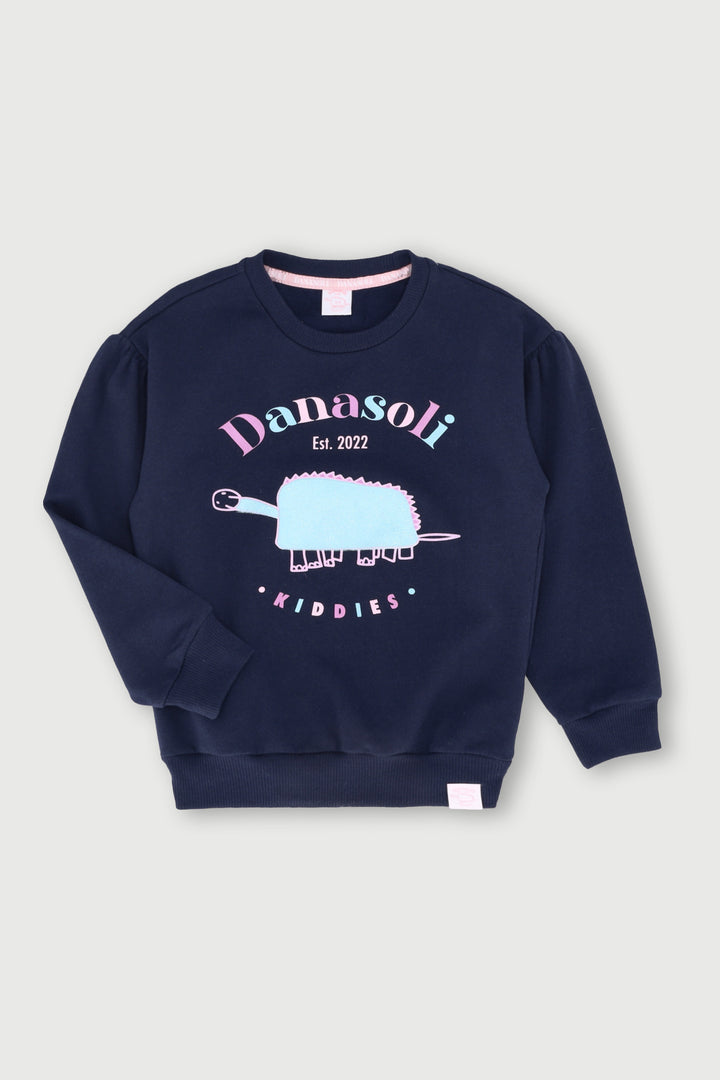 Pre-Girls Danasoli Fleece Top - Navy
