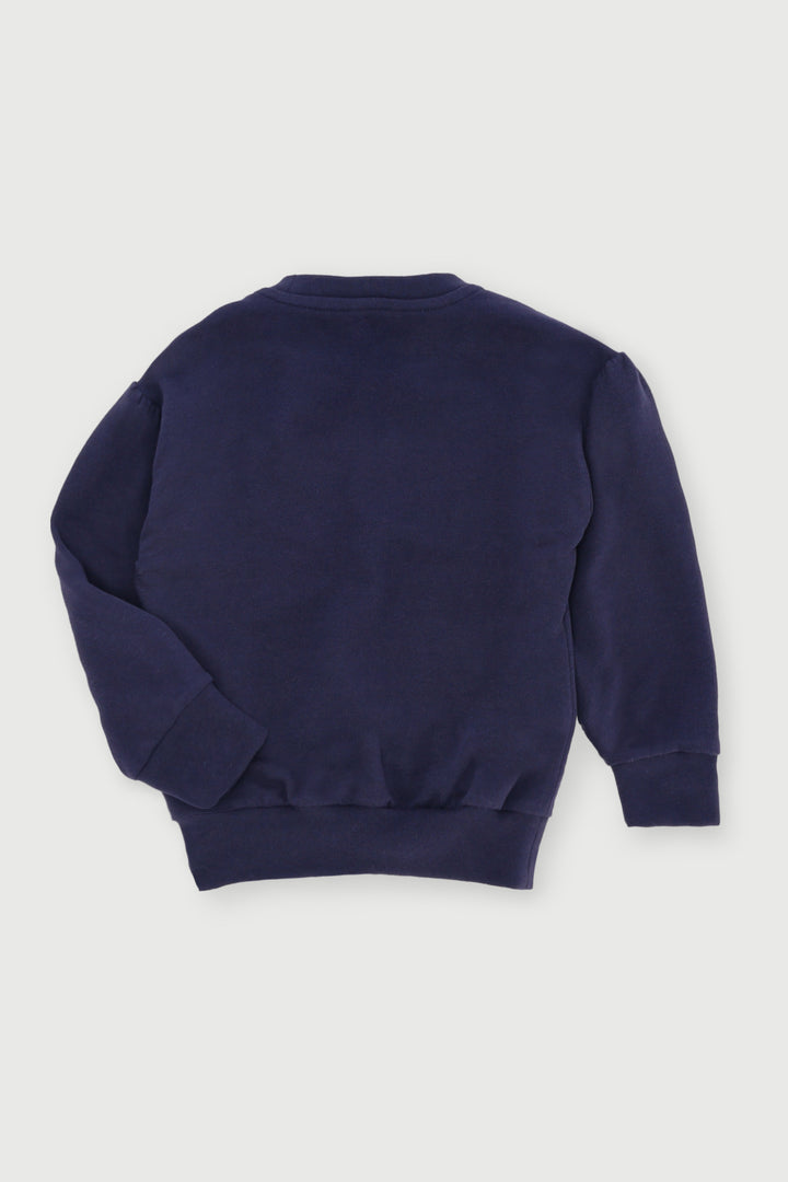Pre-Girls Always Unicorn Fleece Top - Navy