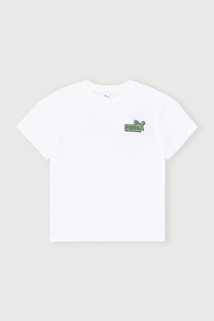 Pre-Boys Front Back Graphic Tee - White