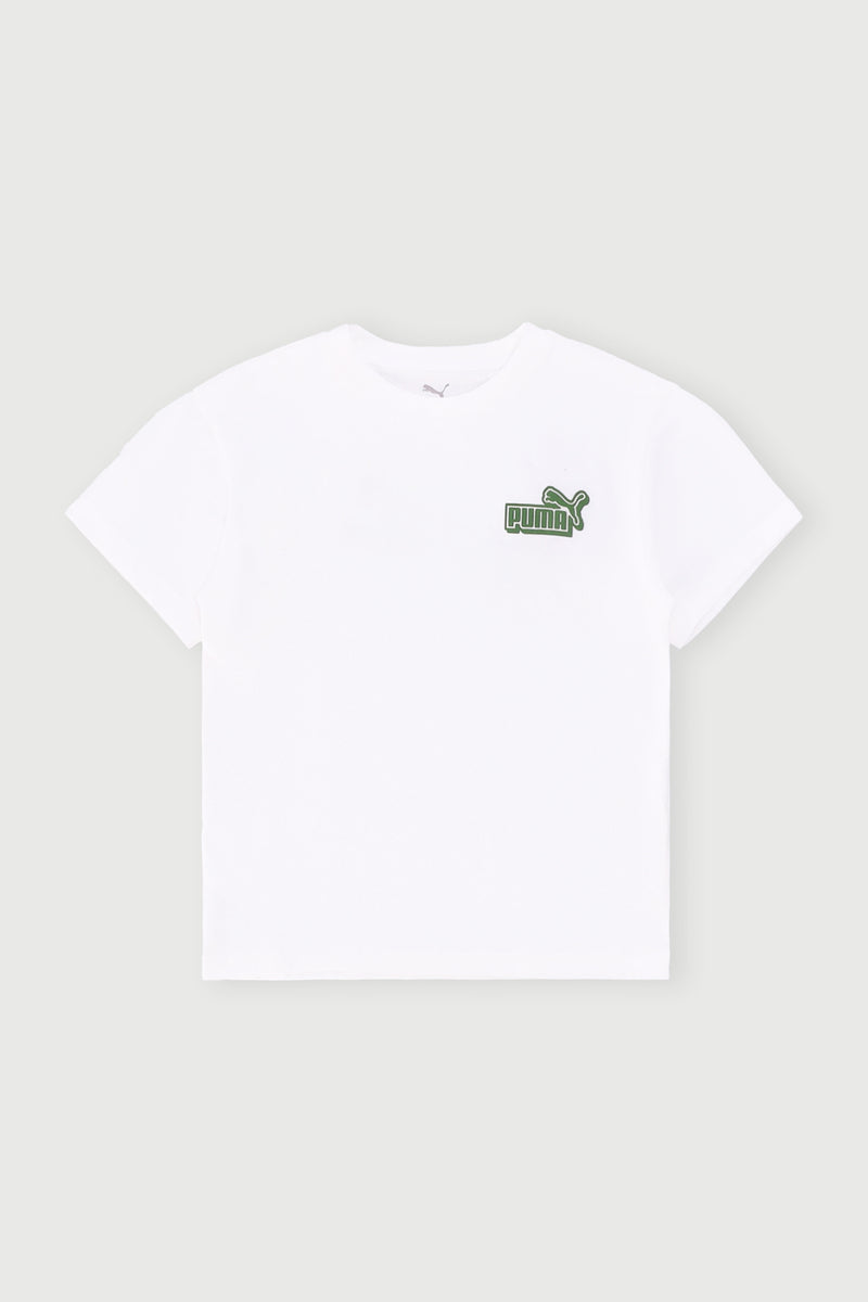 Pre-Boys Front Back Graphic Tee - White