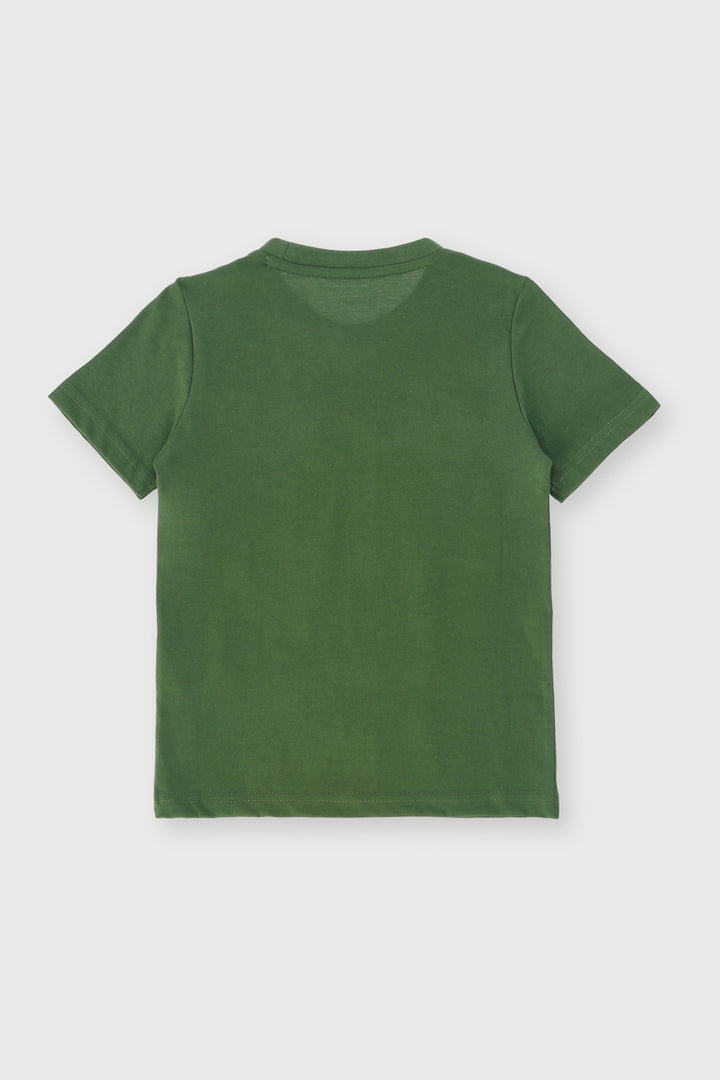 Pre-Boys Essential 2 Tone Logo Tee - Green
