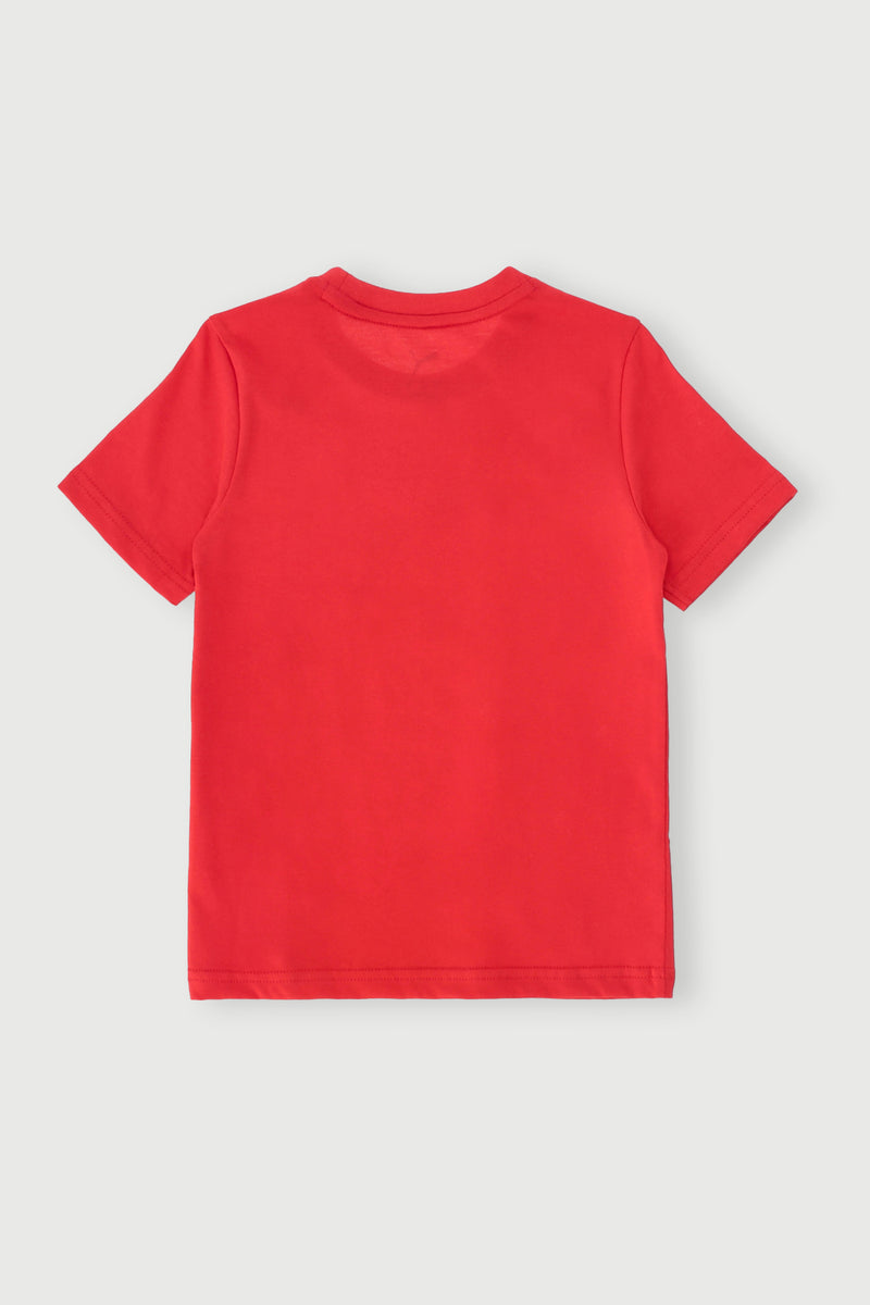 Pre-Boys Essential Cat Logo Tee - Red