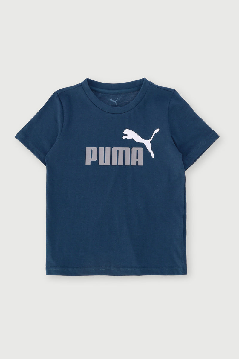 Pre-Boys Essential 2 Logo Tee - Dark Blue