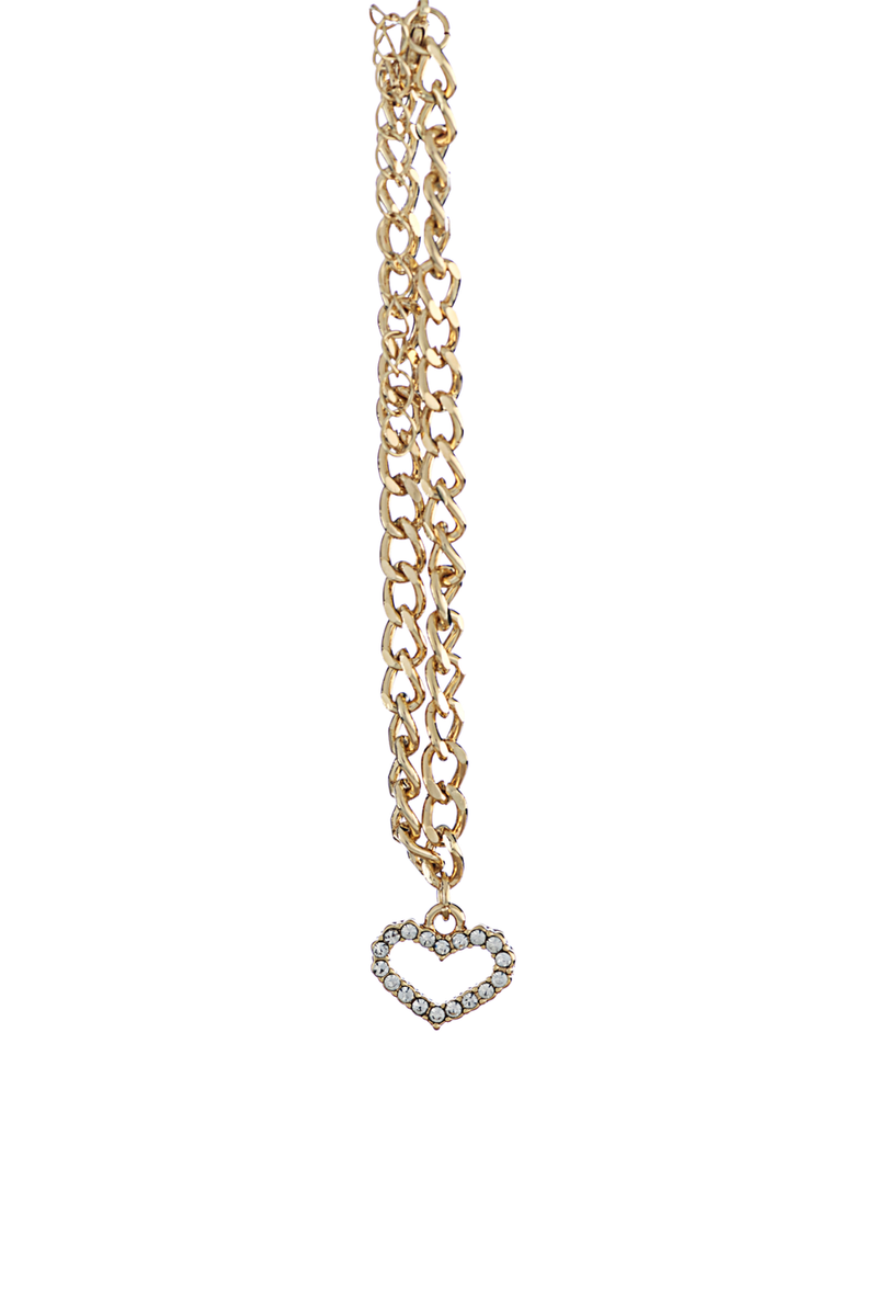 36Mm Clear Stones Watch + Love Bracelet - Champagne