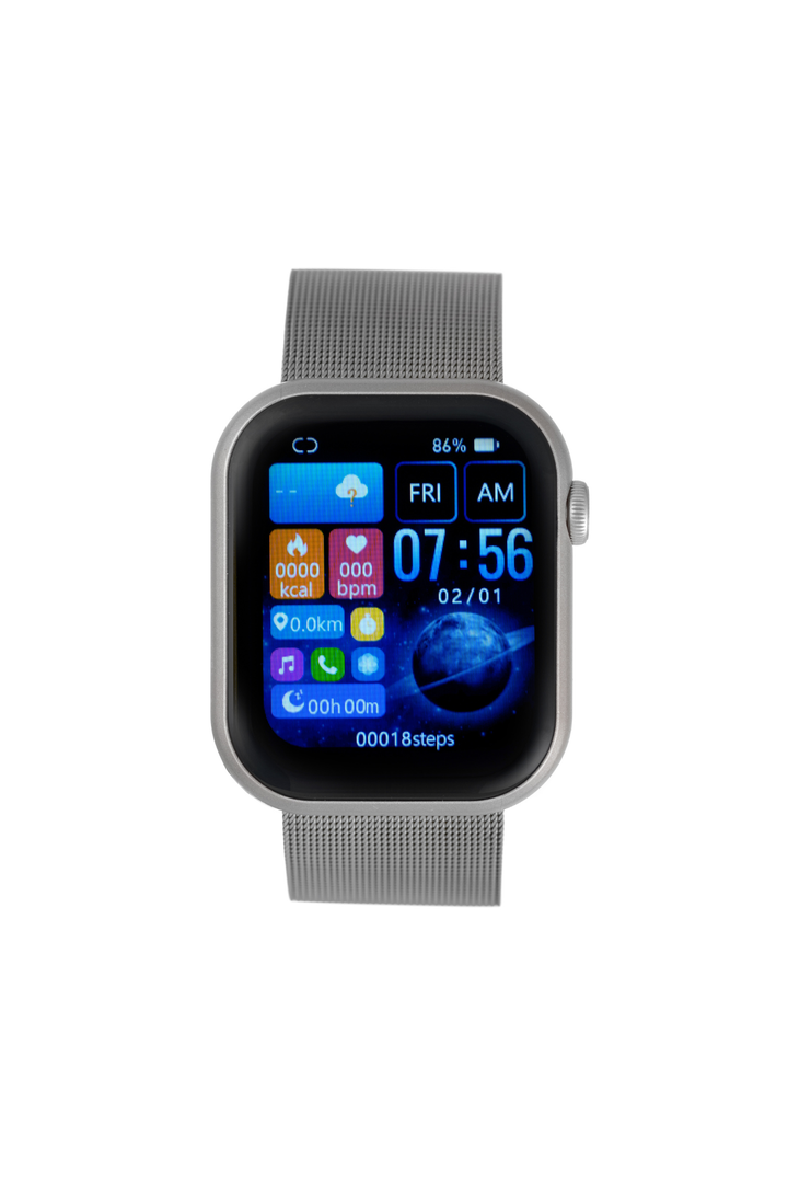 Rvlri 37Mm X 45Mm Swart Watch, Silver Band - Silver