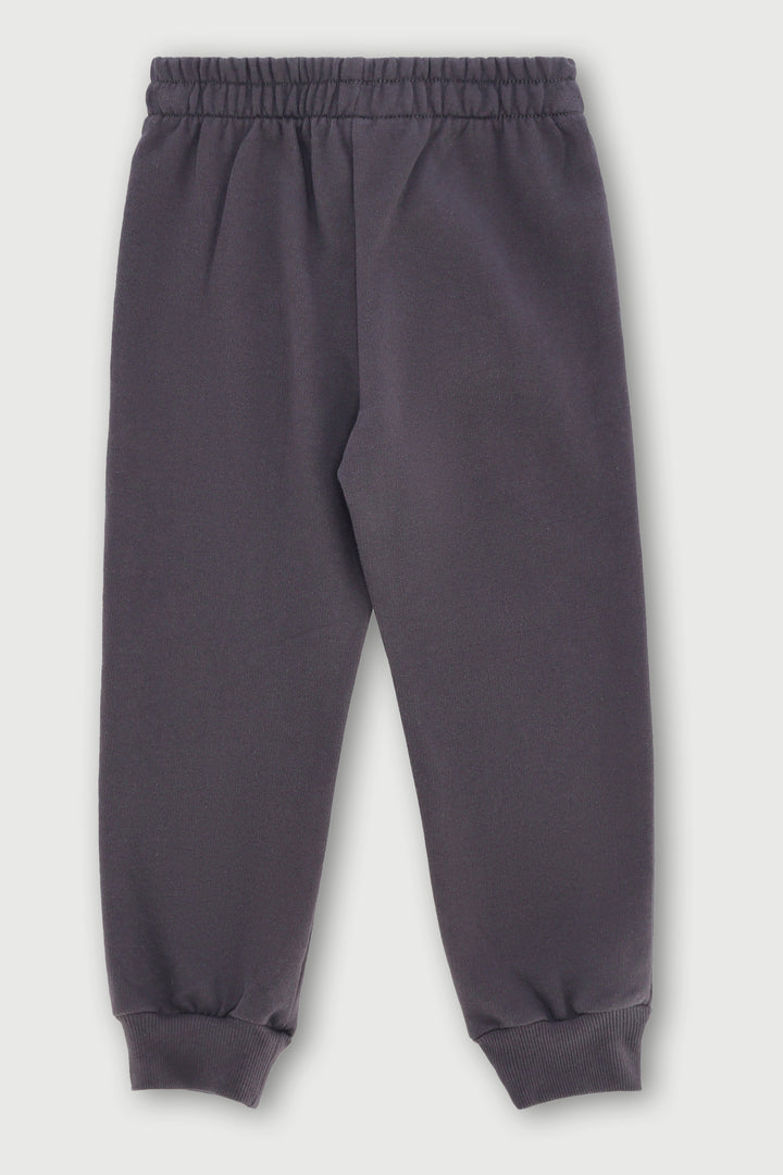 Pre-Boys Printed Monster Truck Fleece Jogger - Dark Grey