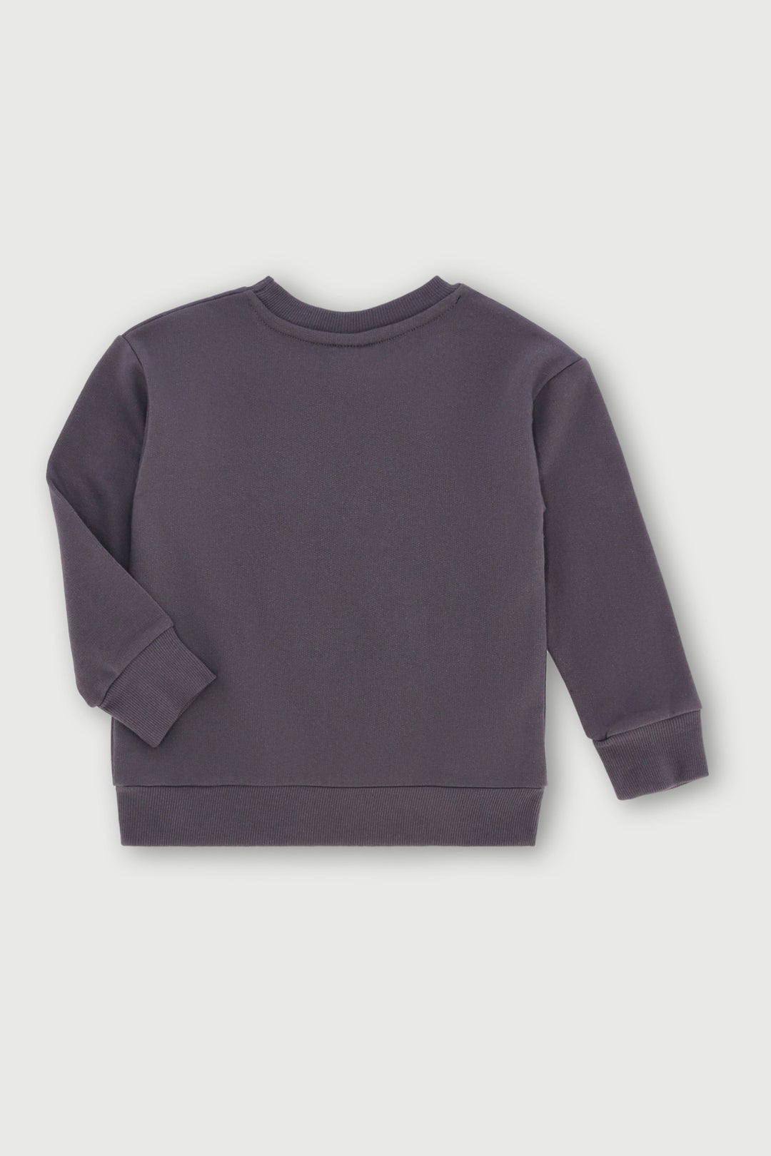 Pre-Boys Printed Monster Truck Fleece Crew Top - Dark Grey