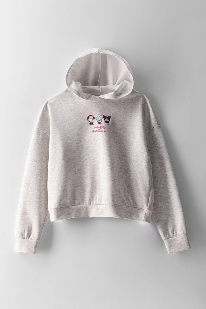 Girls Hello Kitty & Friends Hoody - Ice Grey