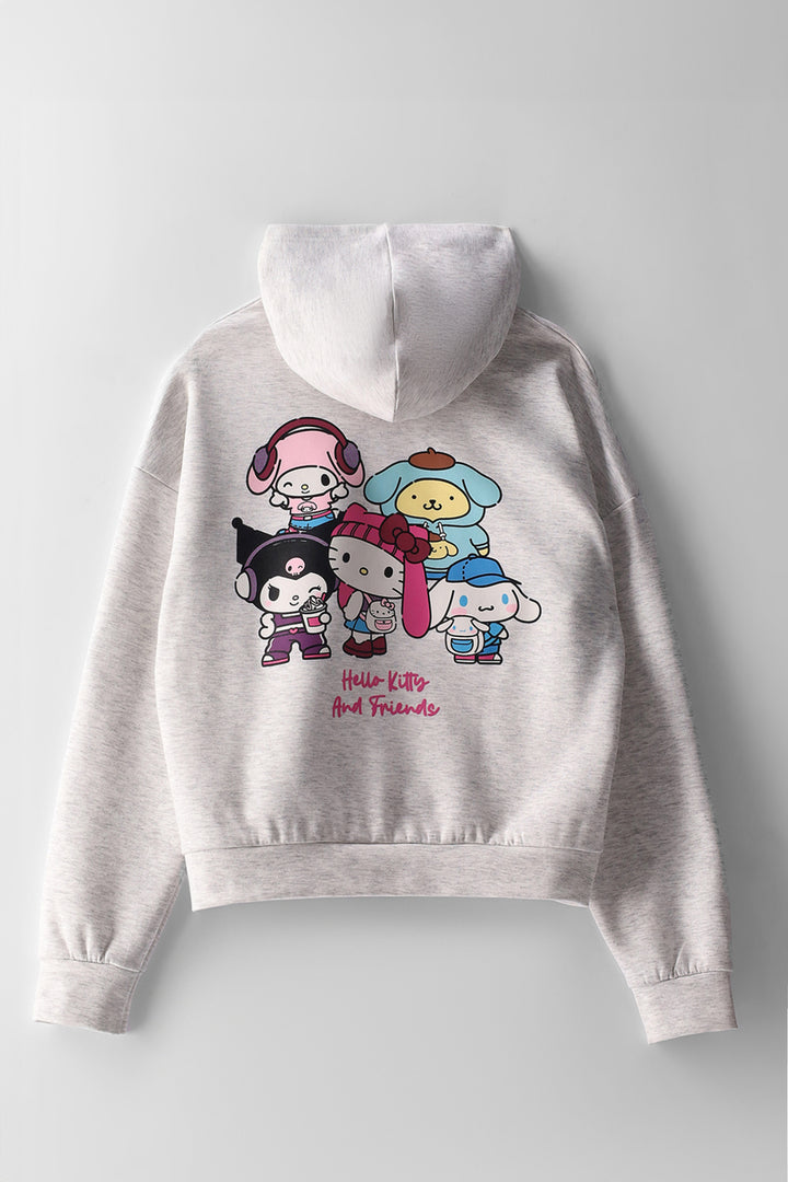 Girls Hello Kitty & Friends Hoody - Ice Grey