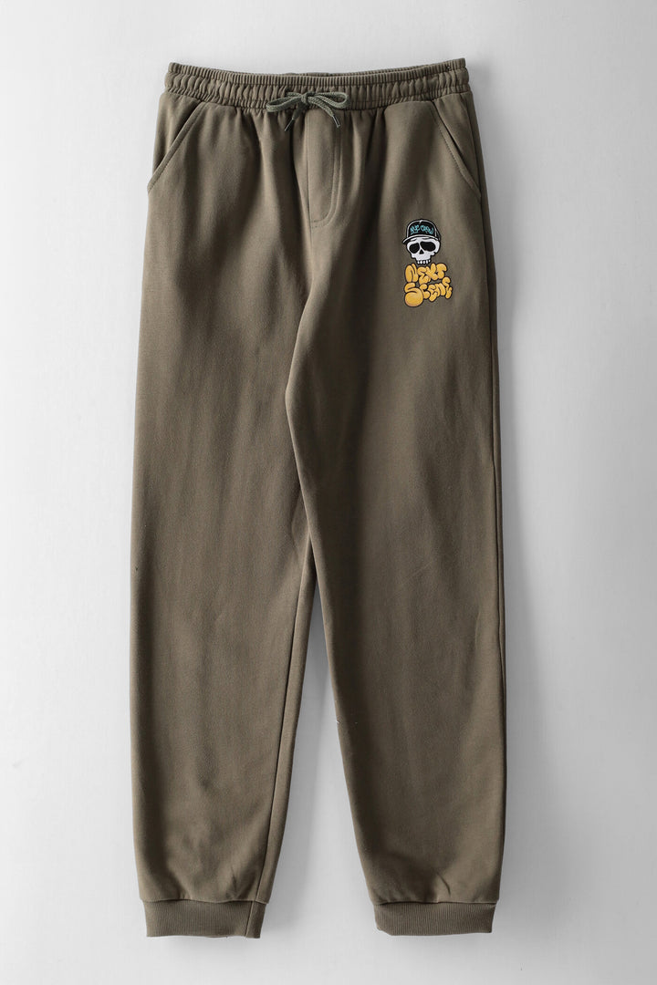 Boys Skate Print Jogger - Olive