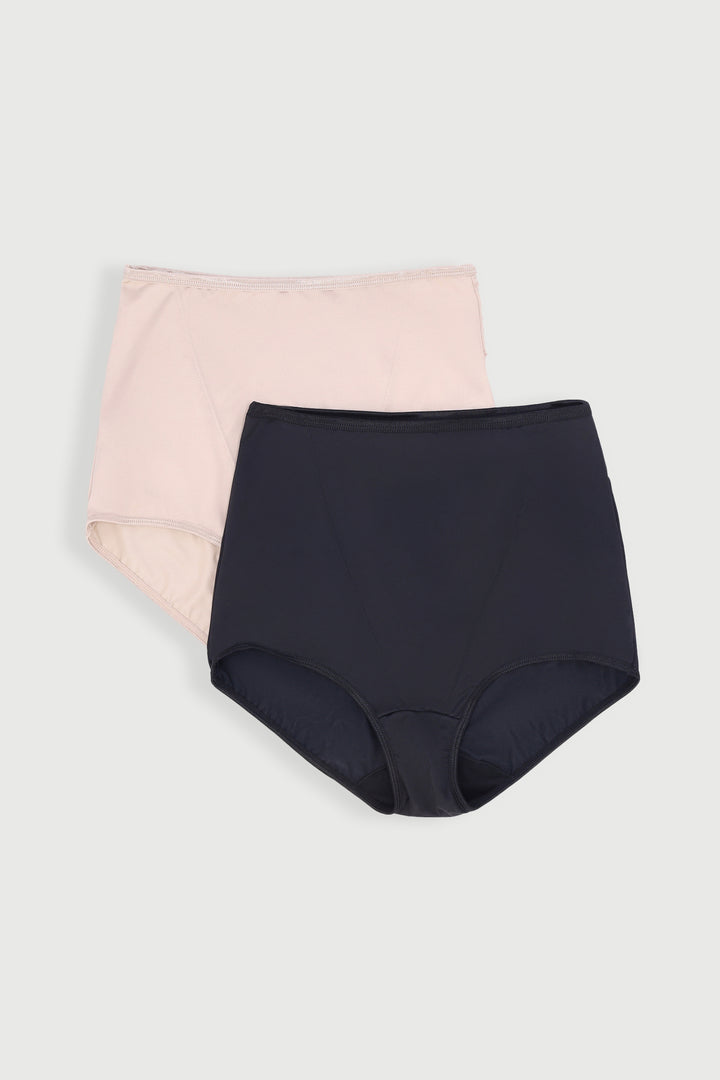 2 Pack Panty Shaper - Black/Beige