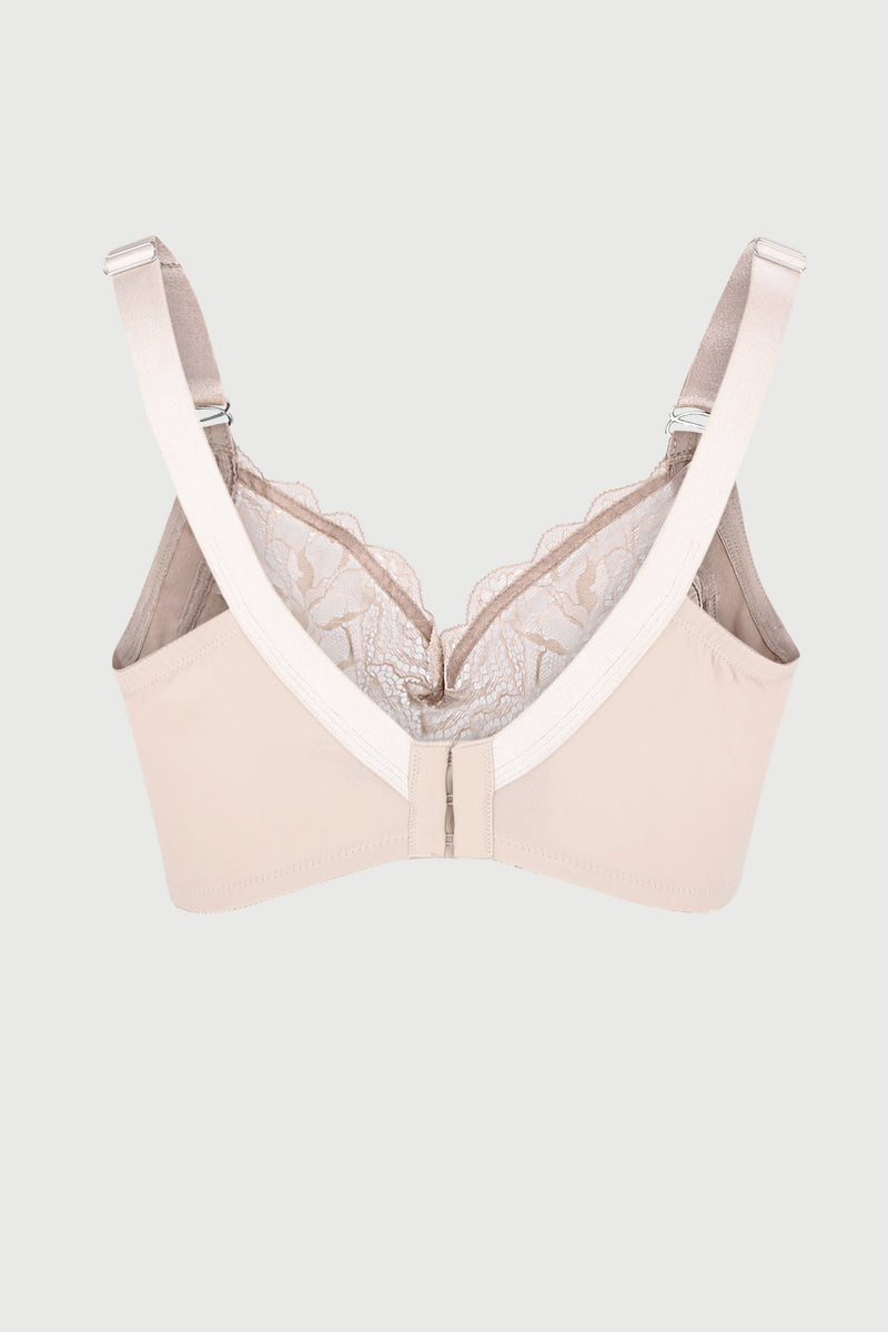 Full Figure Minimzer Underwire Bra - Beige