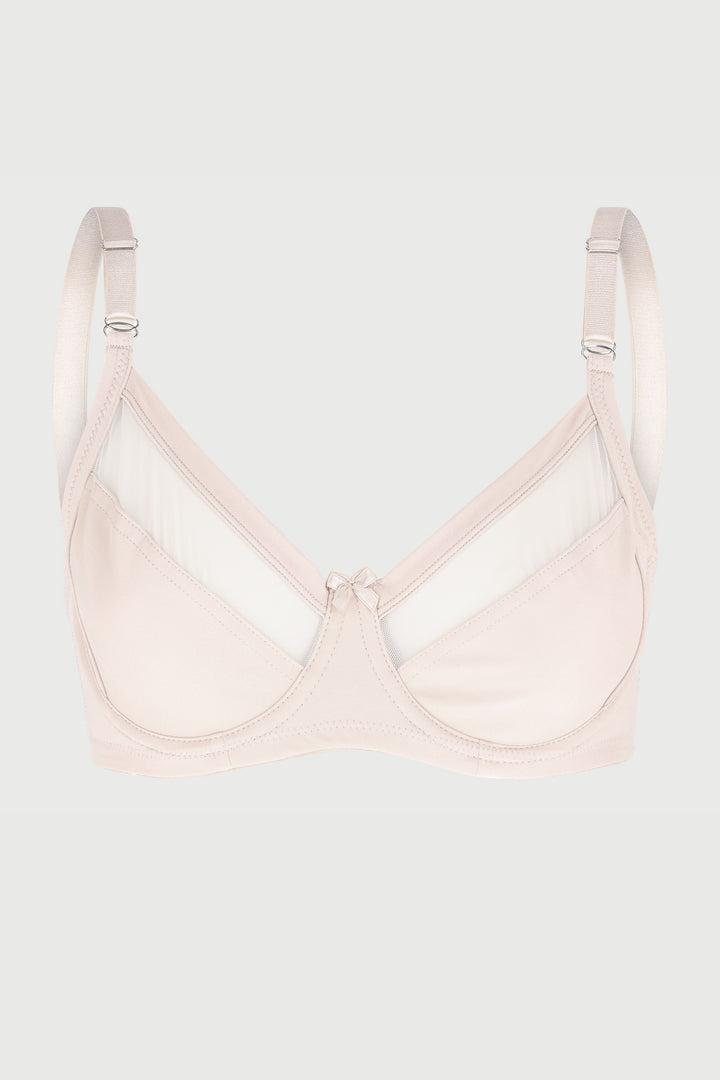 Matt & Sheer Underwire Bra - Beige