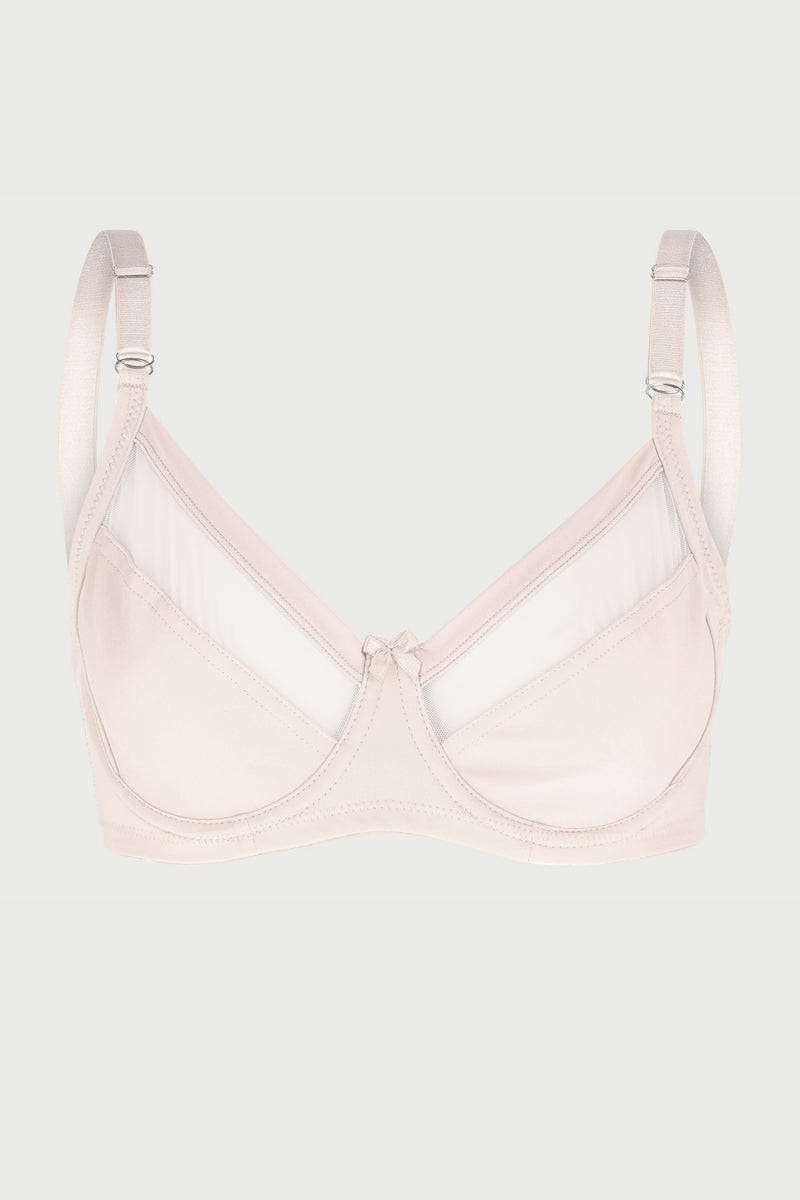 Matt & Sheer Underwire Bra - Beige