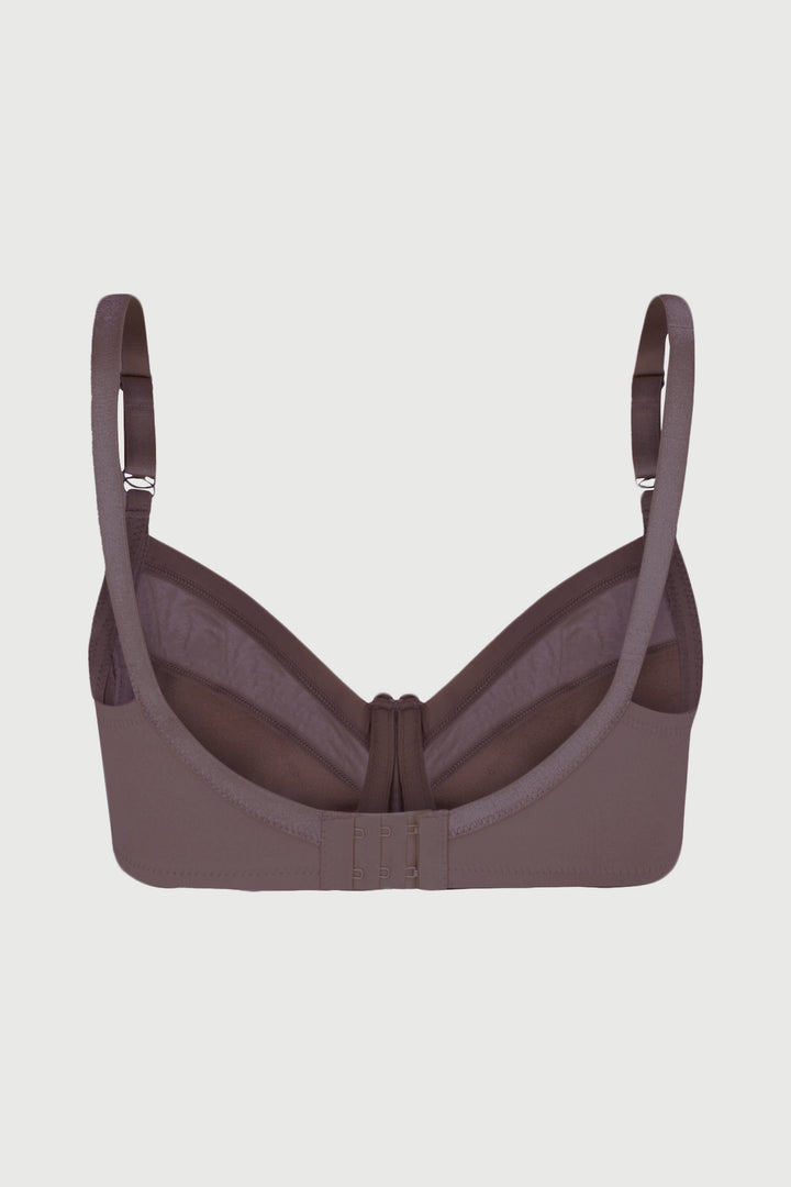 Matt & Sheer Underwire Bra - Mocha