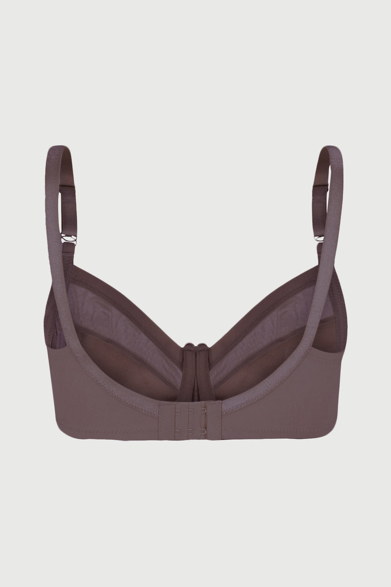 Matt & Sheer Underwire Bra - Mocha