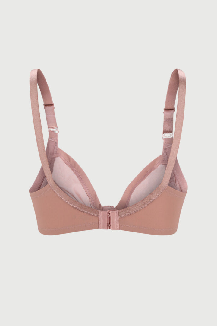 Matte & Sheer Underwire Bra - Cinnamon