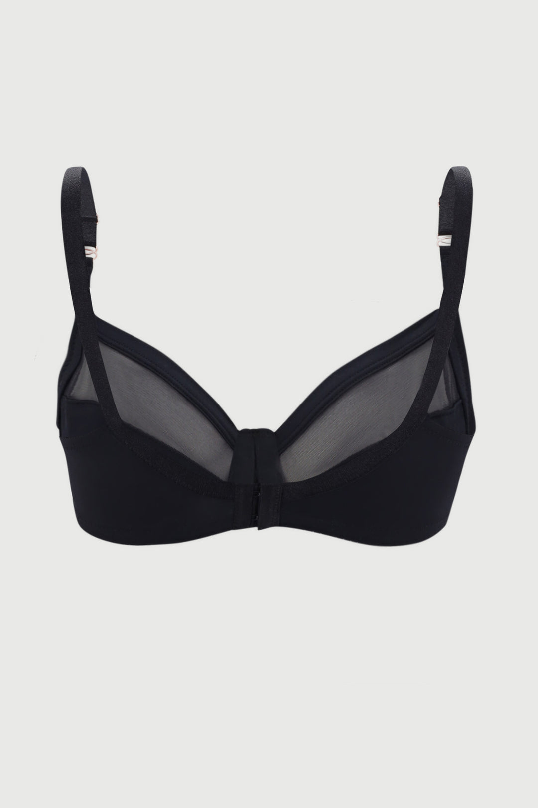 Matte & Sheer Underwire Bra - Black