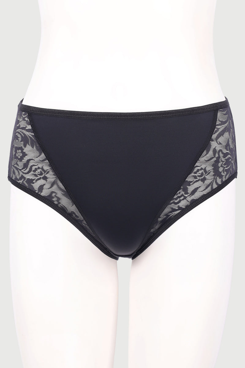 Miracle 2 Pack High Leg Panties - White/Black