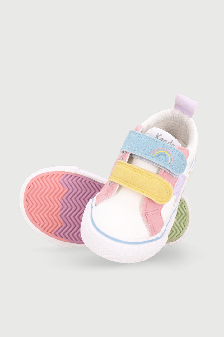 Keedo Baby Girls Flower Skate Sneaker - Light Pink