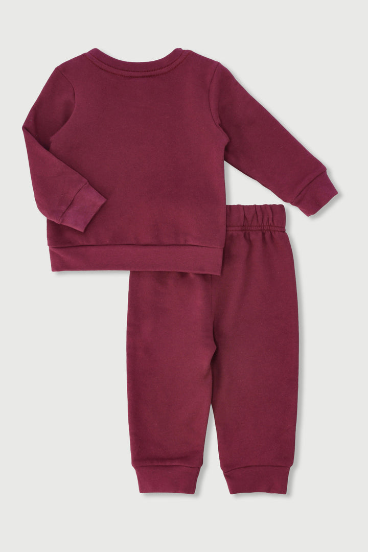 Heart Crew Tracksuit Set - Grape
