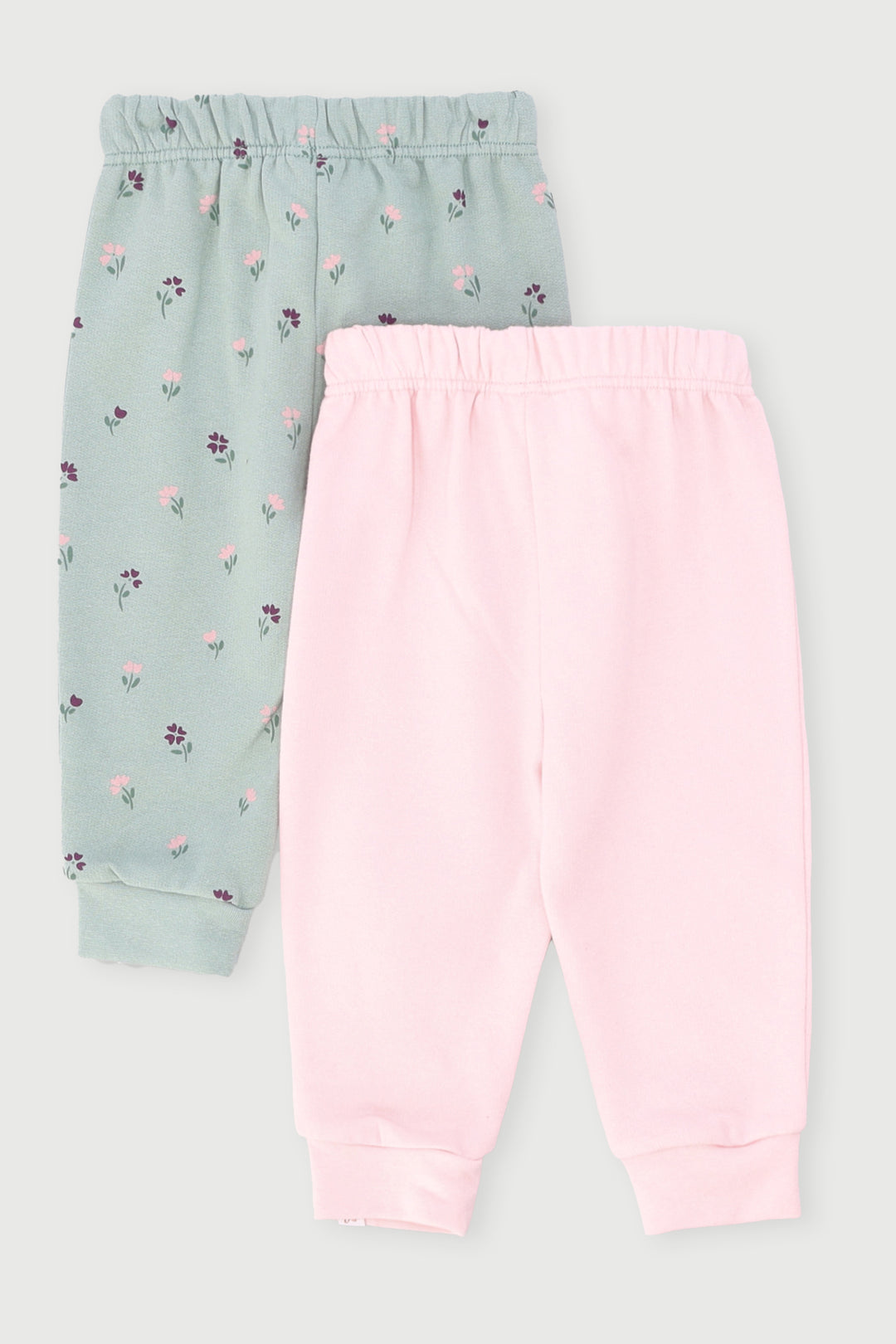Baby Girls 2 Pack Ditsy Jogger - Sage