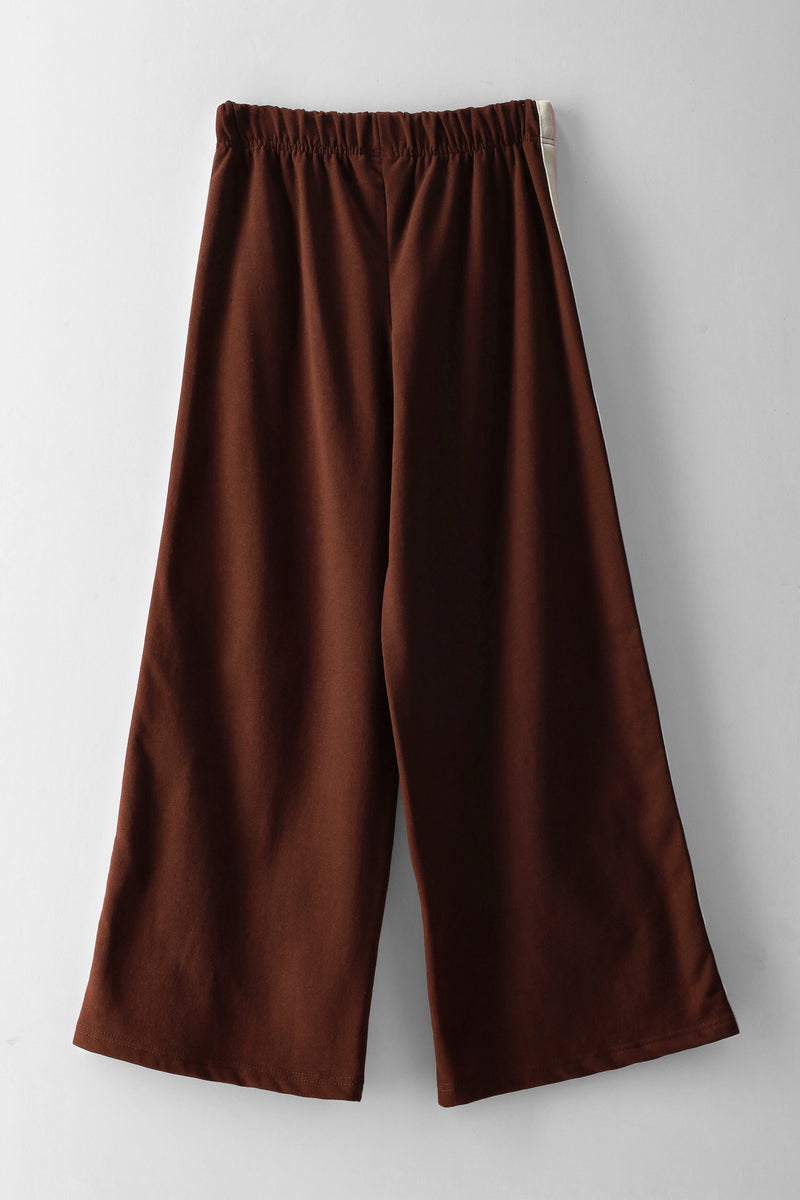 Girls Collegiate Barbie Fleece Oversized Jogger - Chocolate