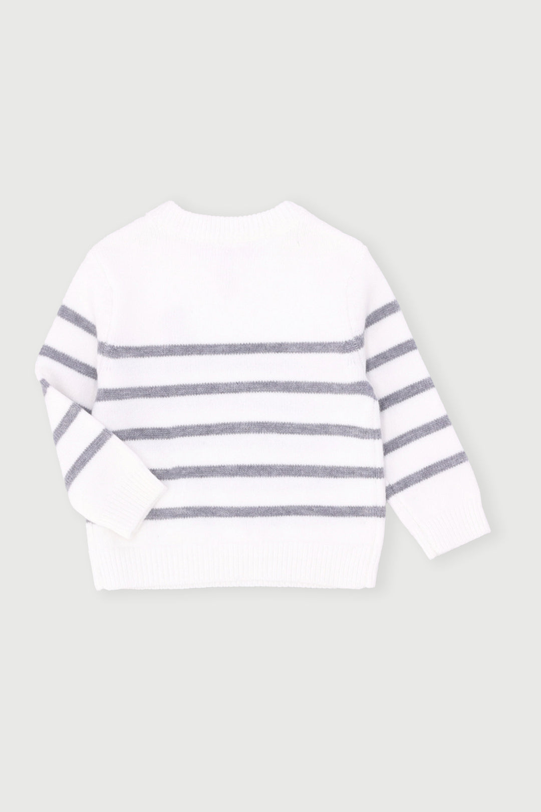 Baby Boys Embroidered Dino Knitwear Pullover - Cream Multi