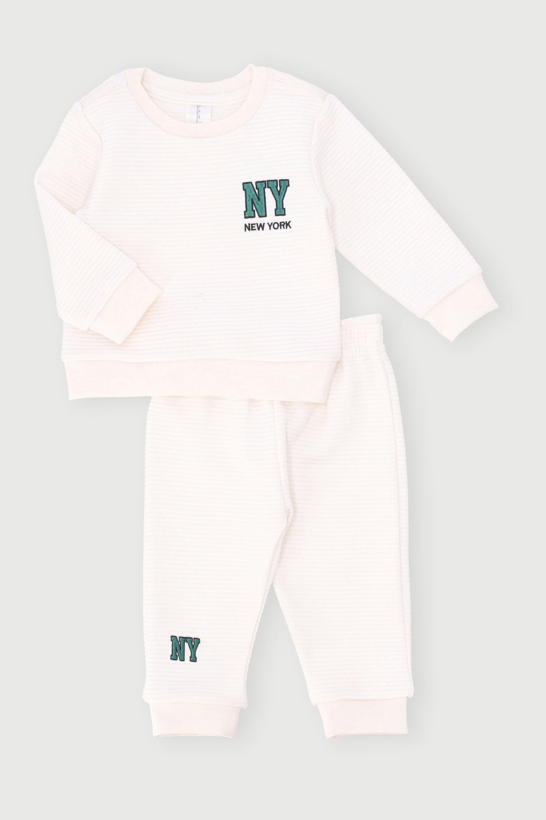 Baby Boys New York Bubble Quilted Set - Cream Multi