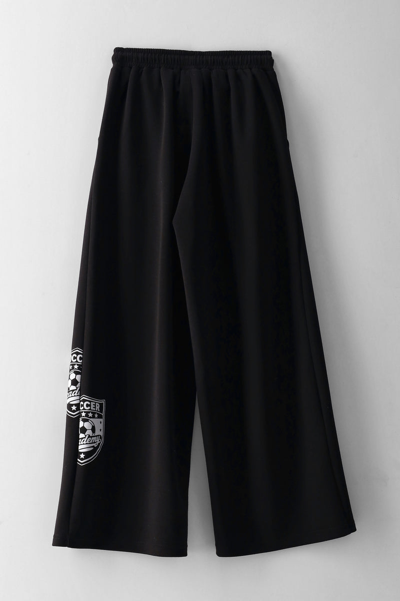 Girls Badge Soccer Pants - Black