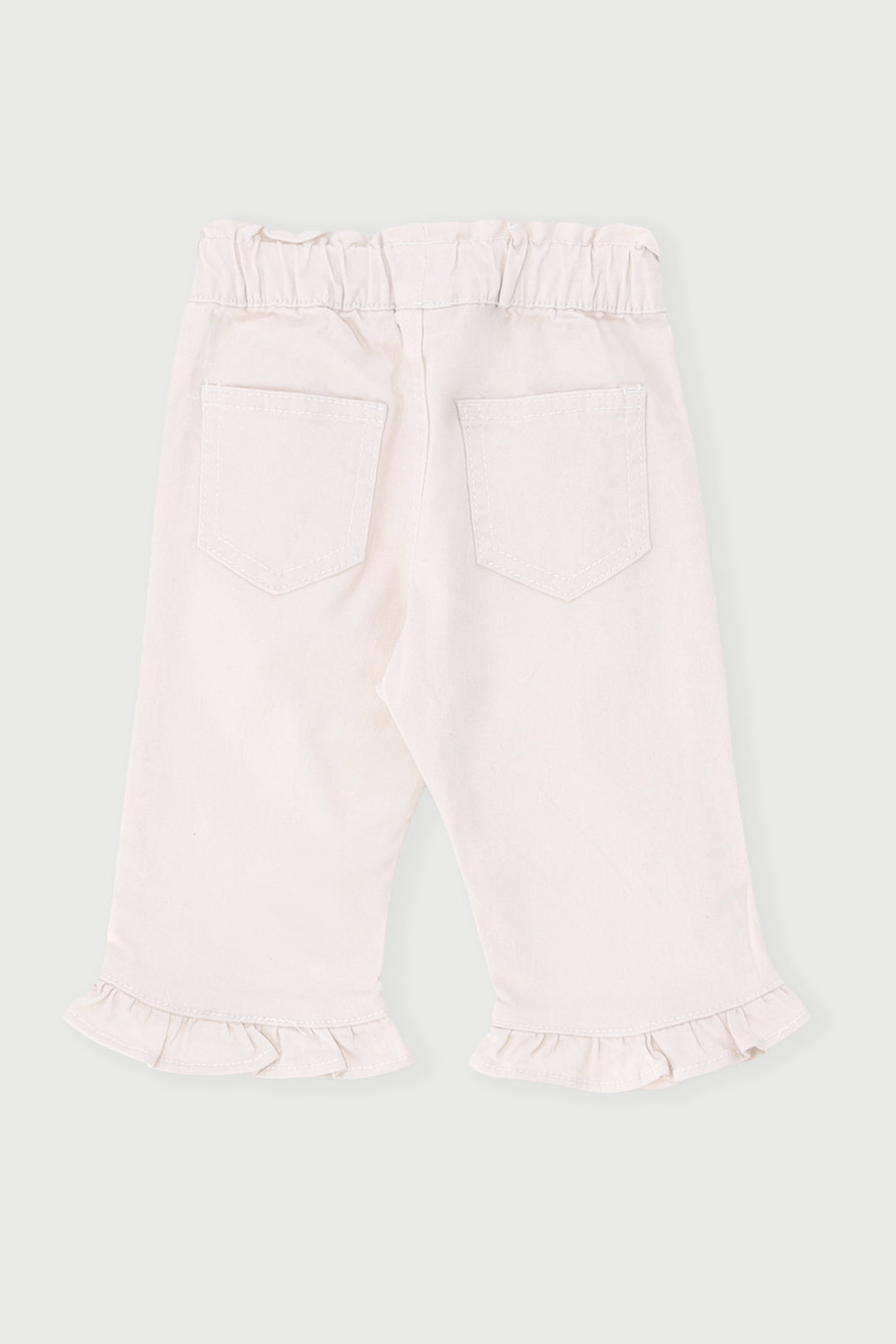 Baby Girls Twill Harem Pant - Nude