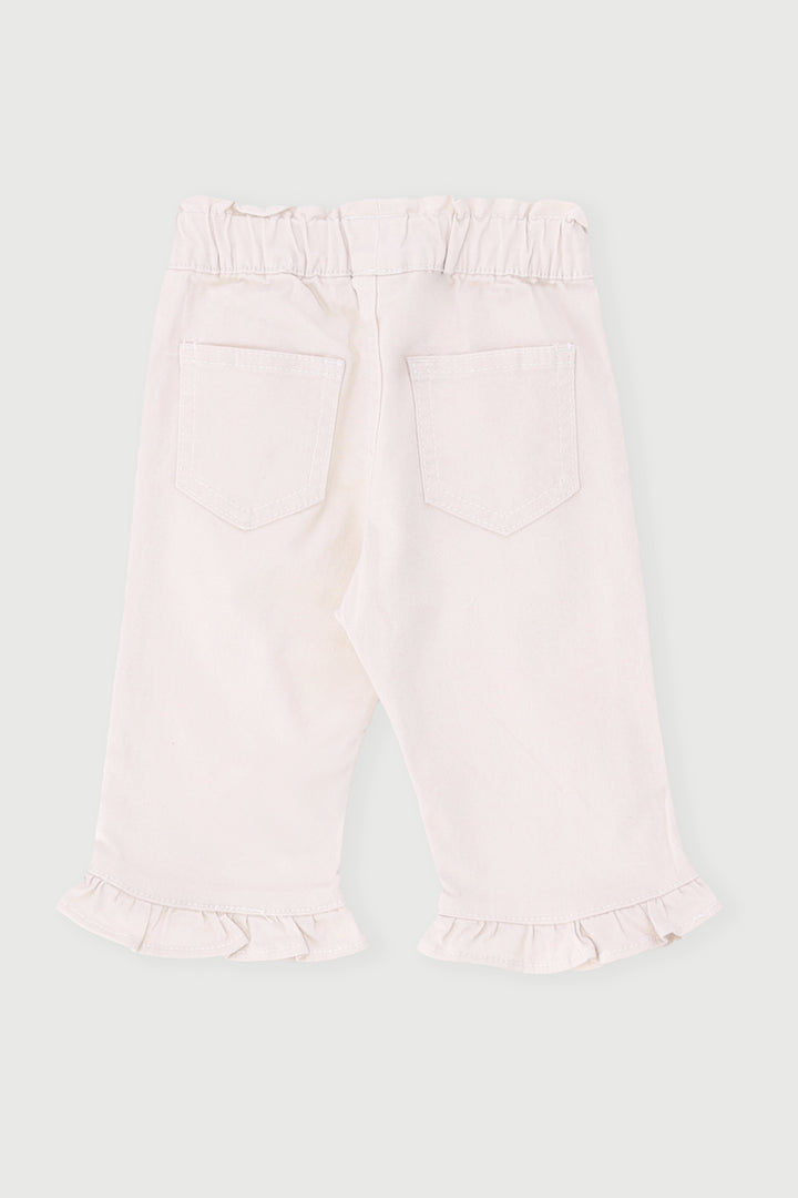 Baby Girls Twill Harem Pant - Nude