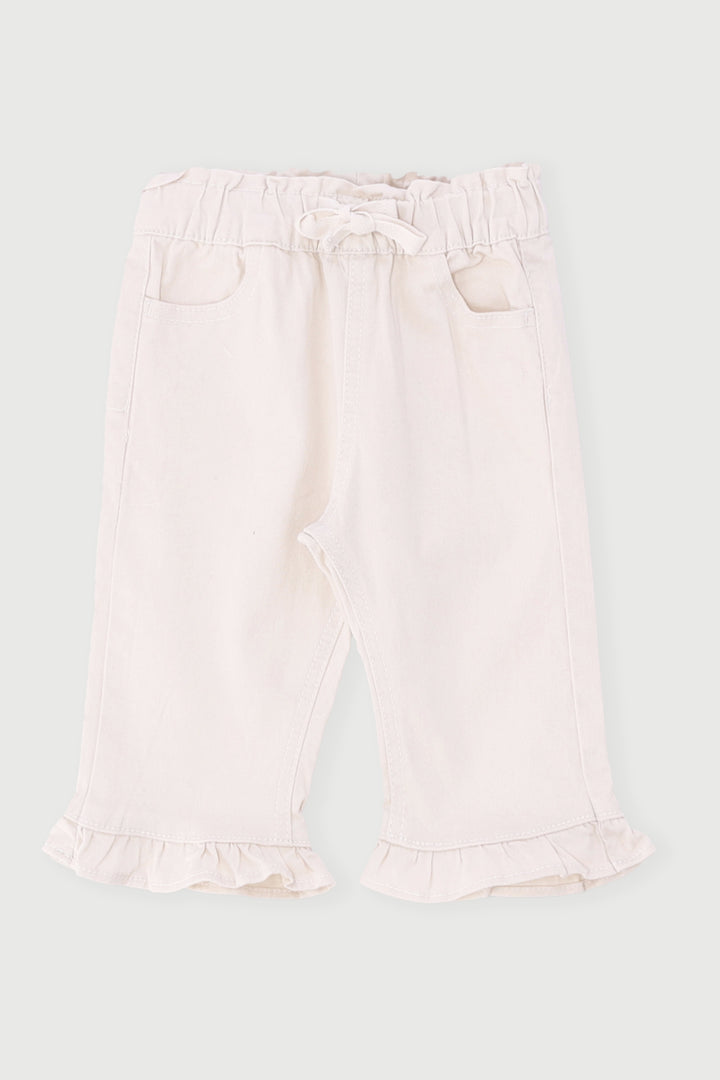 Baby Girls Twill Harem Pant - Nude