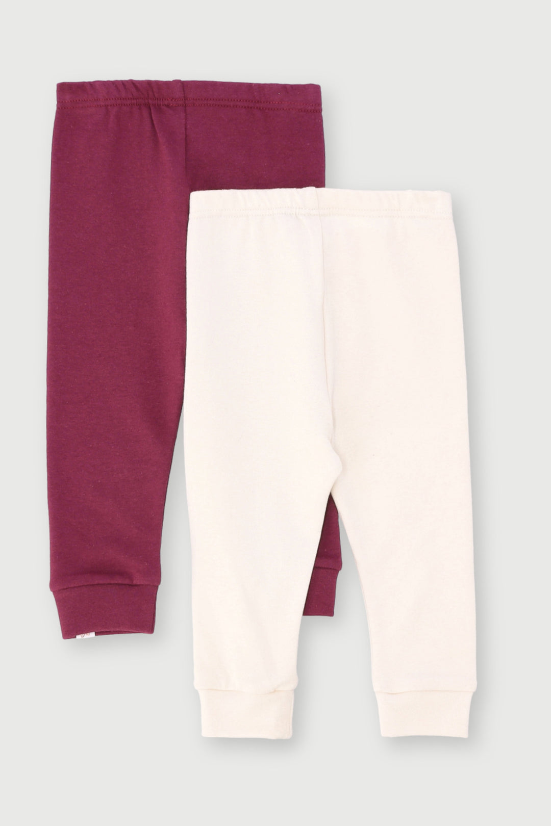 Baby Girls 2 Pack Strech Fleece Legging - Grape