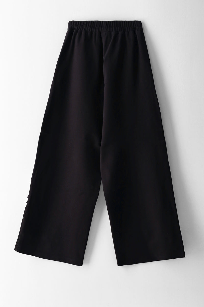 Girls Michigan State Hem Print Wide Leg Pant - Black