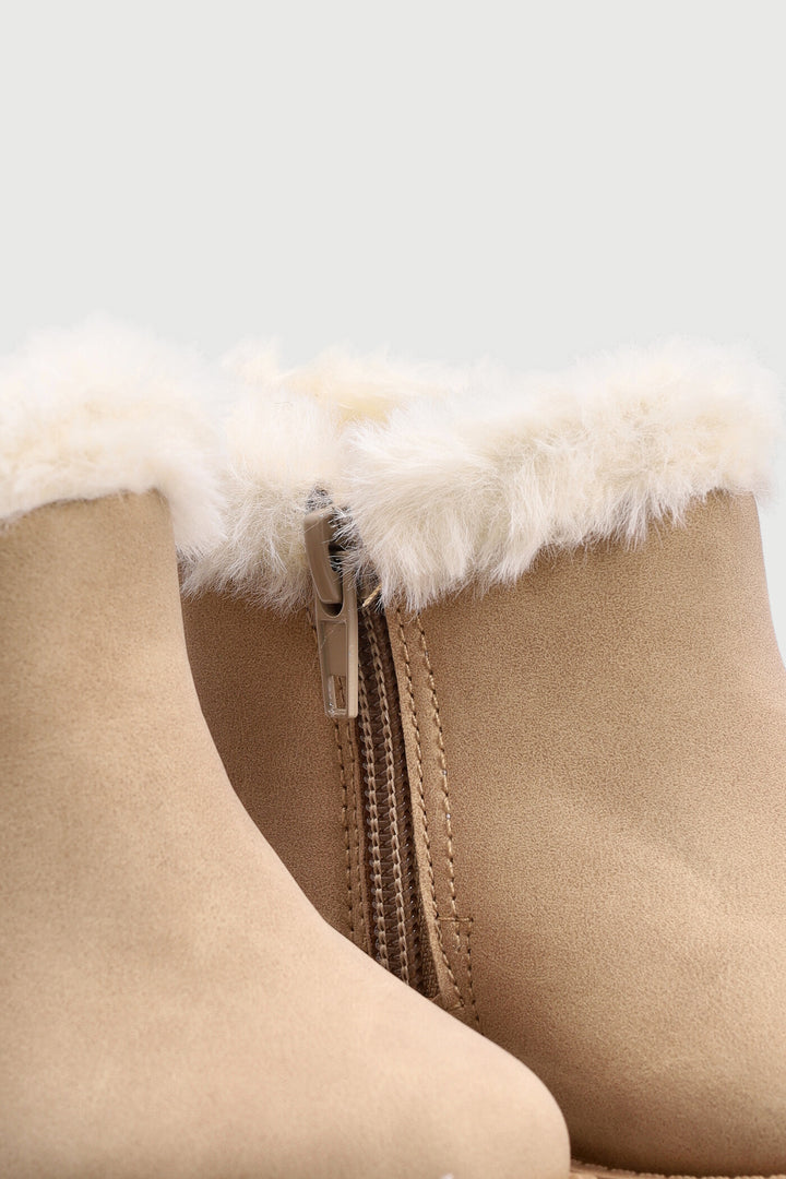 Baby Girls Tassel Boot - Stone