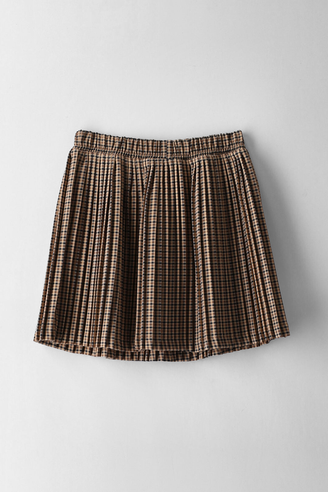 Girls Check Sun Ray Pleat Skirt - Multi