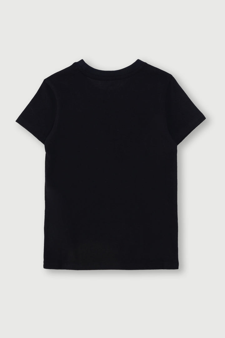Girls Graphic Slim Sneaker Tee - Black