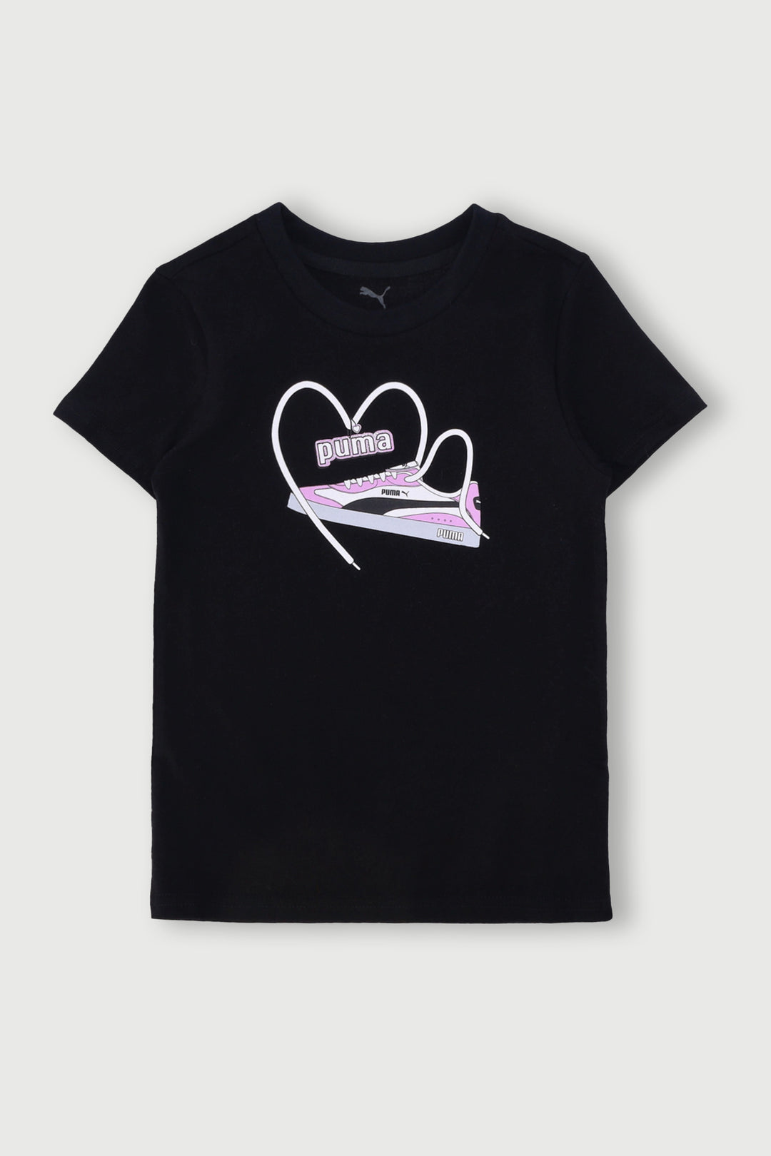 Girls Graphic Slim Sneaker Tee - Black