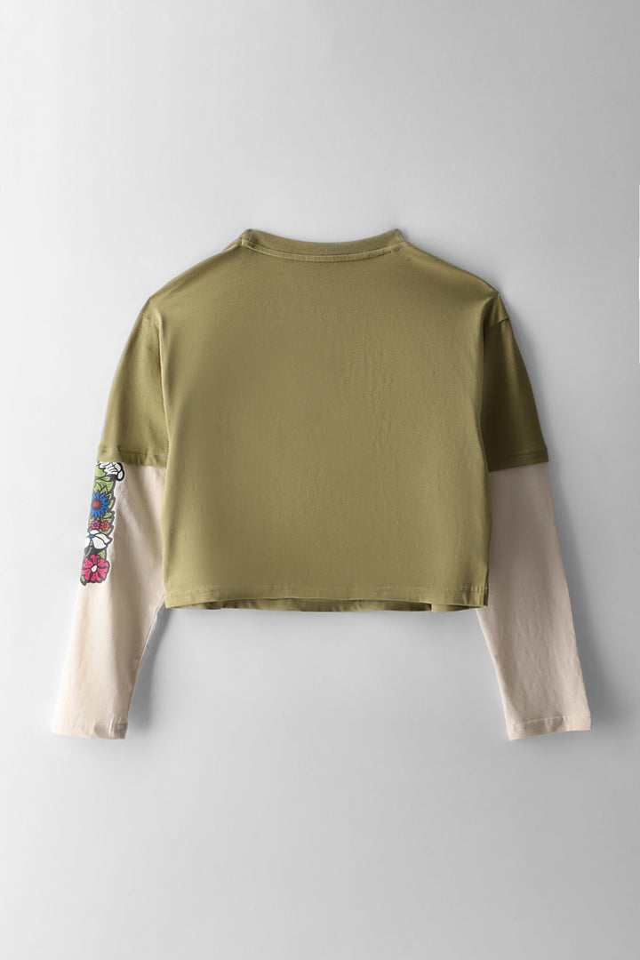 Girls Chai Mid 90s Relaxed Short Length Layered Tee - Multi