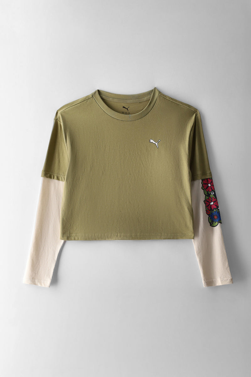 Girls Chai Mid 90s Relaxed Short Length Layered Tee - Multi