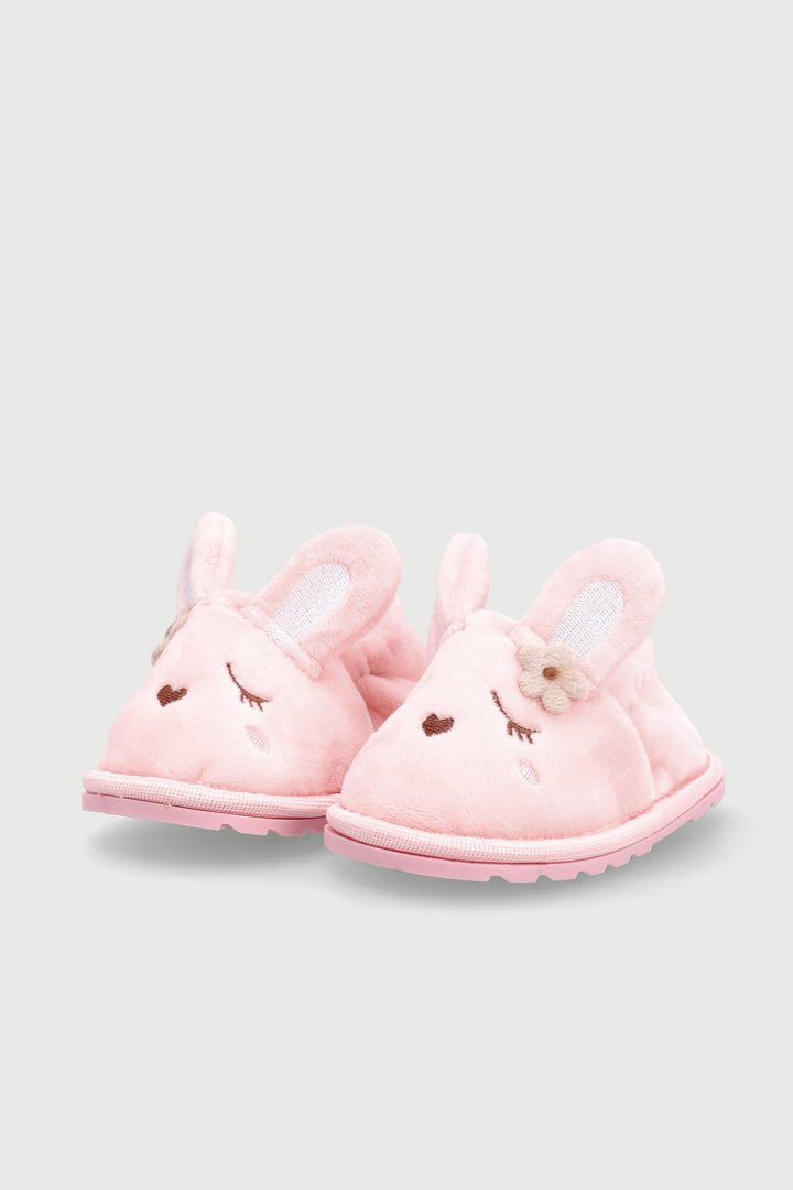 Baby Girls Novelty Stokie Slipper - Dusty Pink