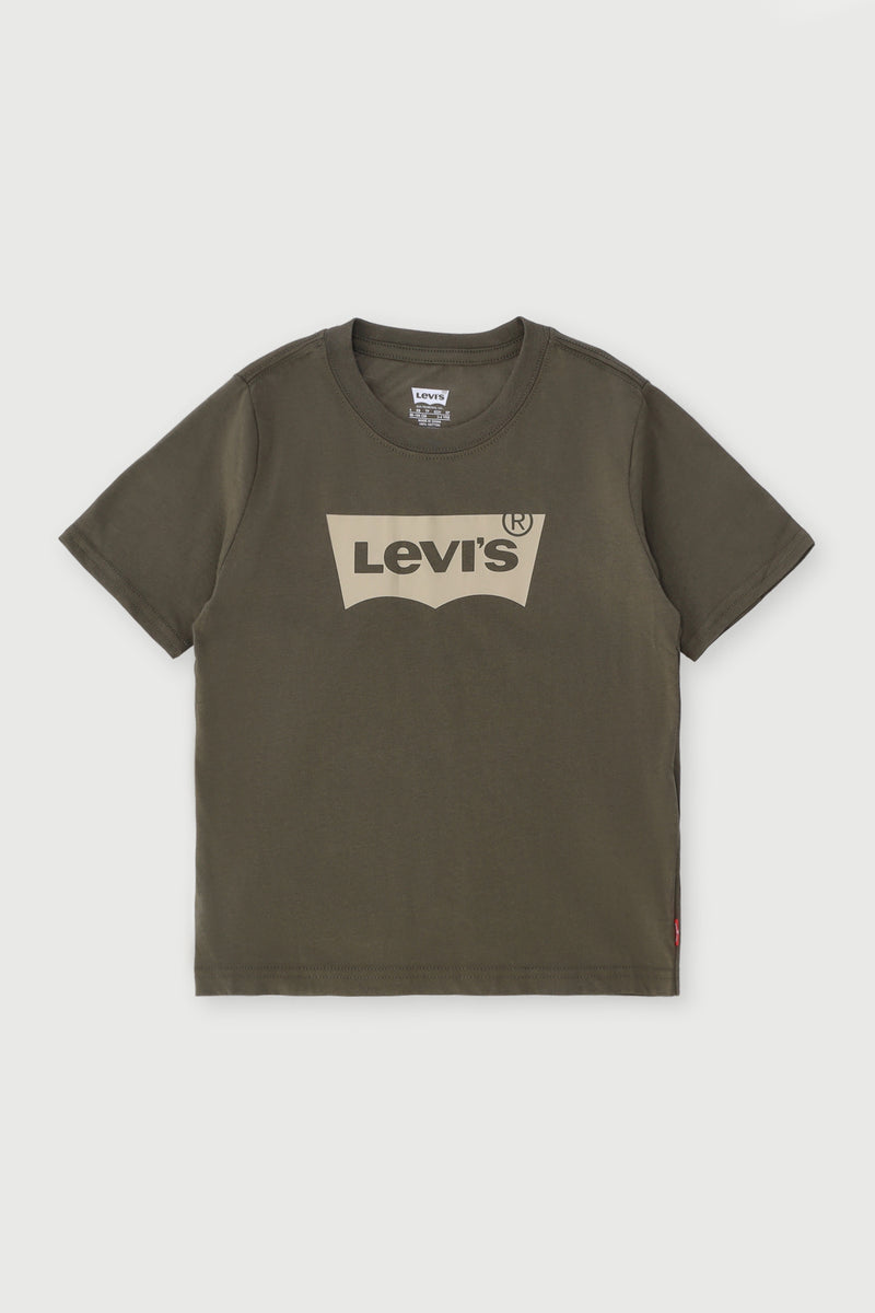 Pre-Boys Levis Batwing Tee - Olive