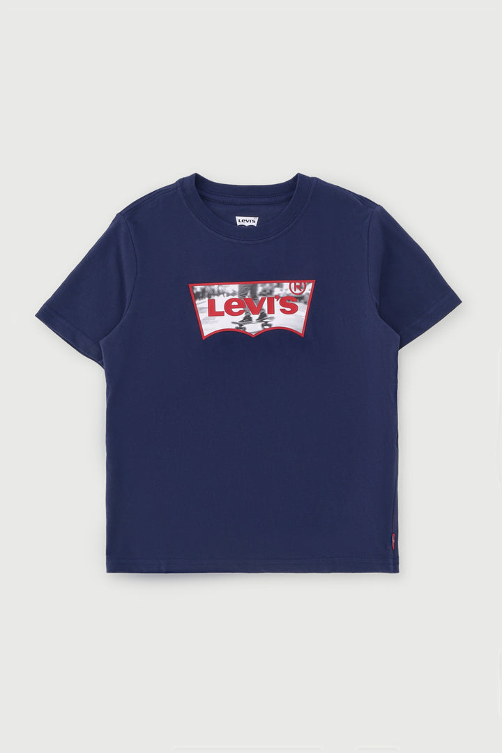 Pre-Boys Levis Skate Batwing Tee - Navy