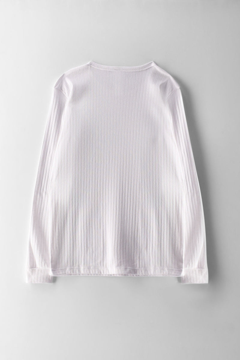 Boys Long Sleeve Thermal Vest - White